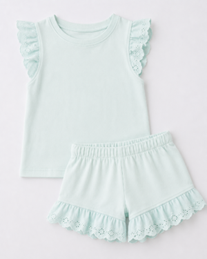 Mint Lace Summer Short Set