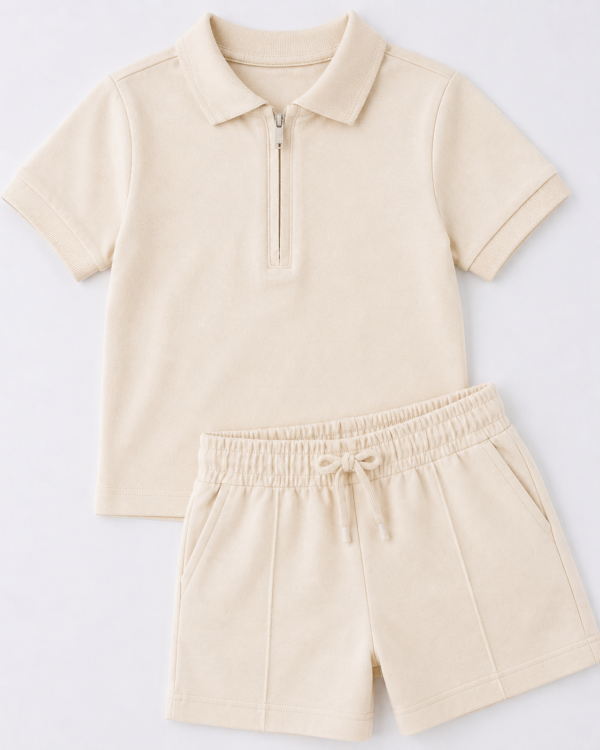 Oat zip Polo Summer Set Oat Zip Polo Summer Set