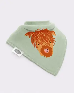 Highland Cow Bandana Dribble Bib