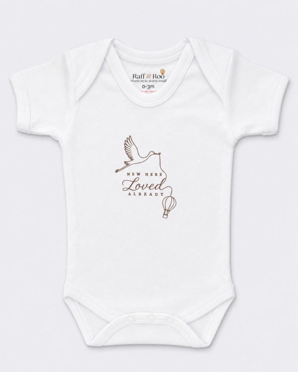 New Here, Loved Already Short Sleeve Bodysuit