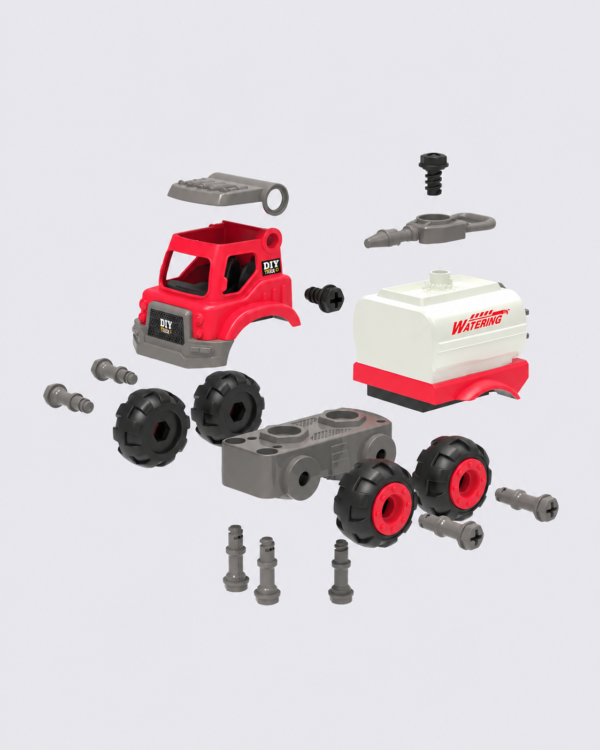 Builderz Fire Truck dis Builderz Fire Truck – 18 Piece Buildable Vehicle