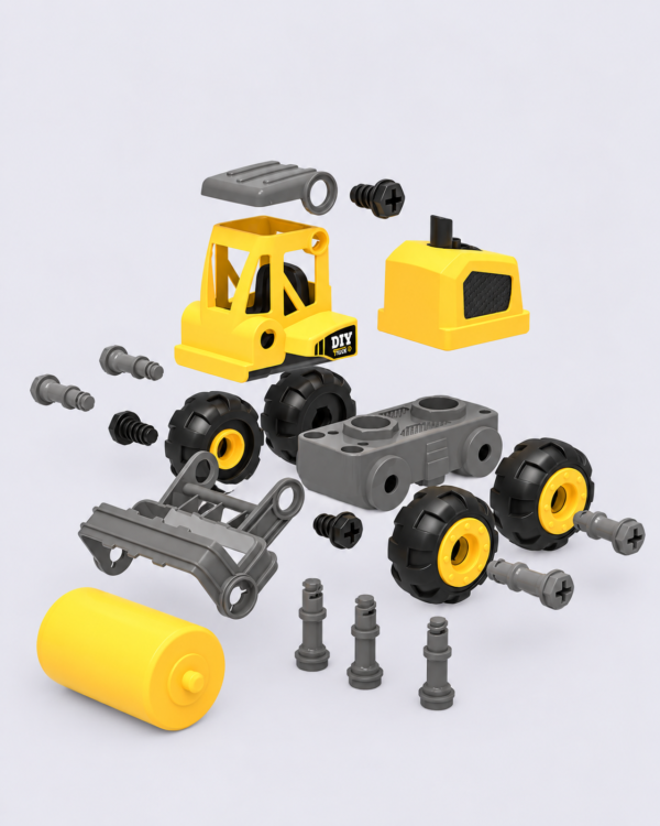Builderz Steam Roller – 20 Piece Buildable Vehicle