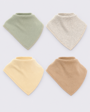 Ziggle Sagewood Nest Bandana Dribble Bibs – 4 Pack