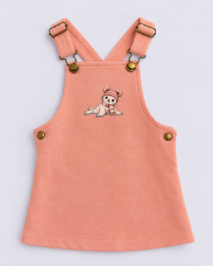 Seal Fleece Dungaree Dress Seal Fleece Dungaree Dress