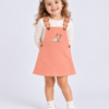 Seal Fleece Dungaree Dress model Seal Fleece Dungaree Dress