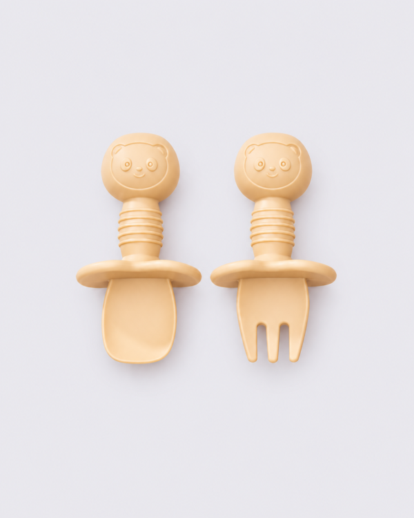 Green Island Silicone Baby Cutlery Set