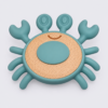 Silicone & Wood Crab Teether