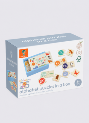 Alphabet Puzzles in a Box Product Shot Orange Tree Toys Alphabet Puzzles in a Box – 54 Pieces