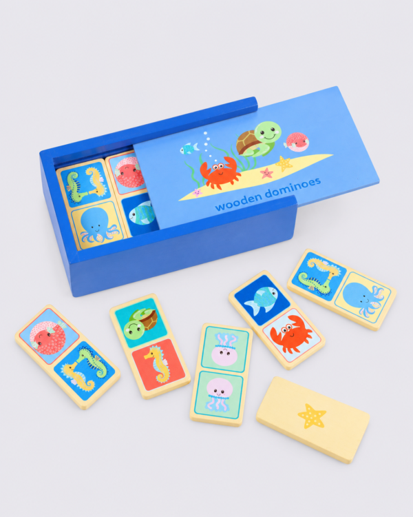 Orange Tree Toys Sea Life Wooden Dominoes