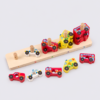 Colourful Wooden Vehicle Stacking Puzzle Orange Tree Toys Emergency Vehicle Counting Game