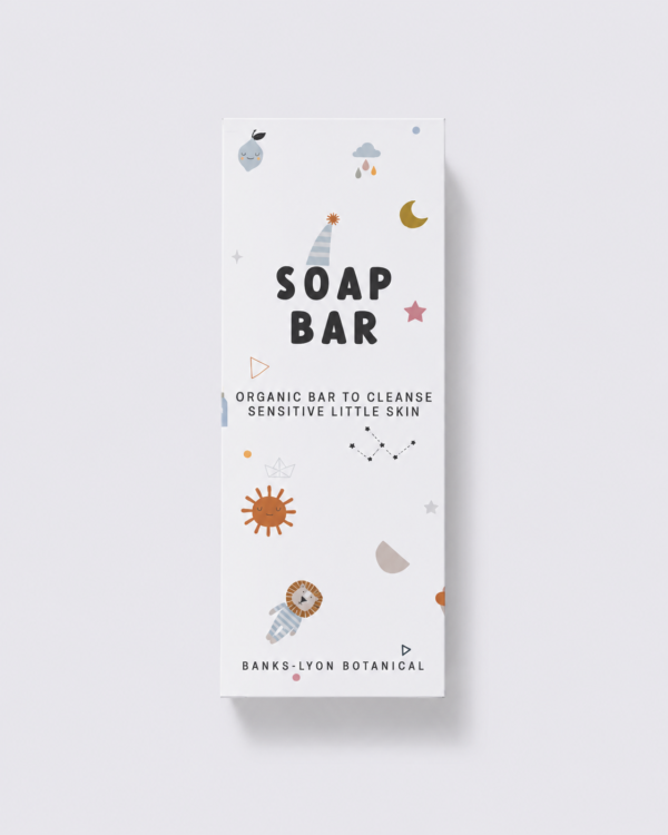 Minimalist Organic Soap Bar Packaging Banks-Lyon Botanical Baby Bath Soap Bar