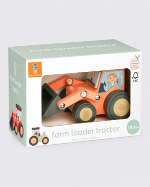 Pastel Farm Loader Tractor Toy Box Orange Tree Toys Wooden Farm Loader Tractor