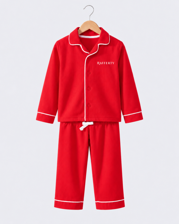 Scarlet Rafferty Piped Pyjama Set (1) Raff & Roo The Christmas Club Pyjamas