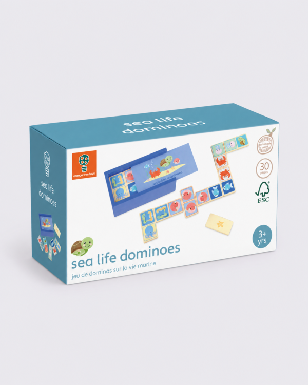 Orange Tree Toys Sea Life Wooden Dominoes