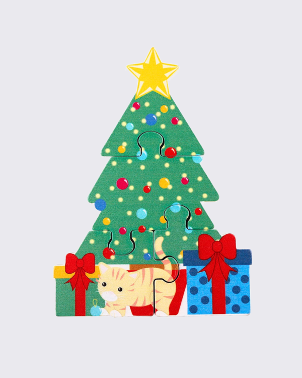 Orange Tree Toys Christmas Tree Wooden Puzzle – 4 Pieces
